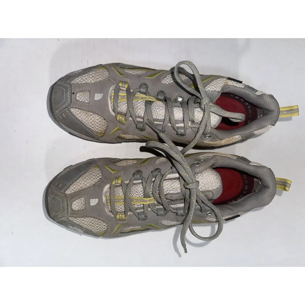 The North Face Womens Size‎ 9.5 Gray Yellow Gore-Tex Low Top Trail Hiking Shoes